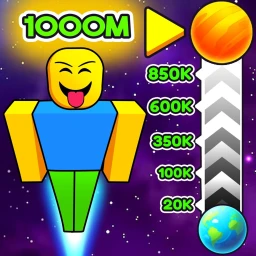 Launch Into Space game cover with a character beside a height meter